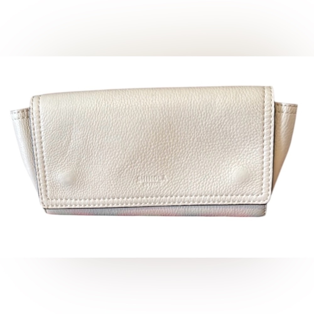 Shinola Cream Pebbled Leather Women's Wallet